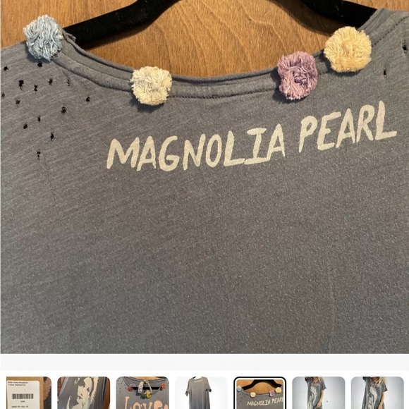 NWT Magnolia Pearl Jersey Massabielle boyfriend cut Pom,Love ,Heart Maxi T Dress - Picture 8 of 9